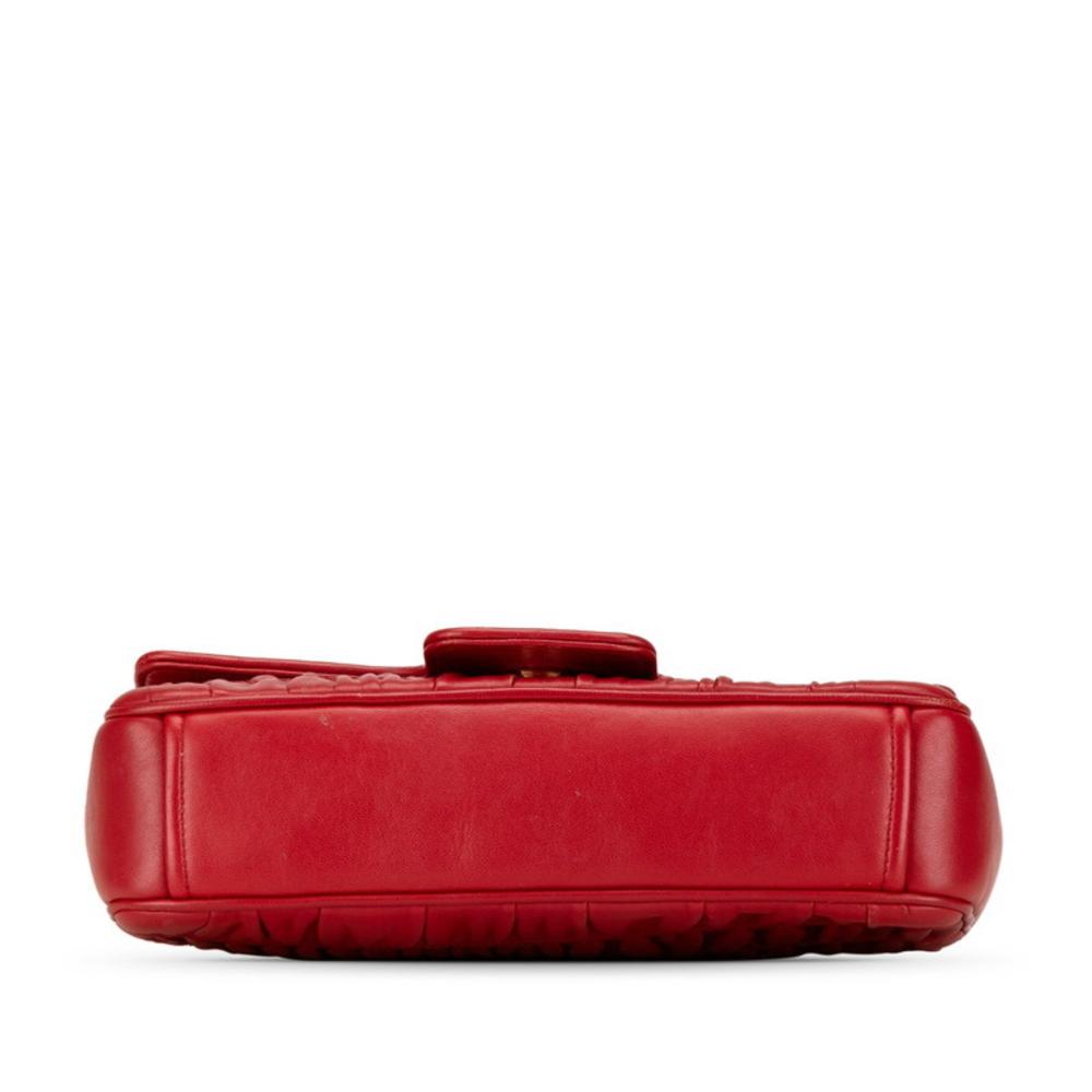 Red Leather Prada Shoulder Bag