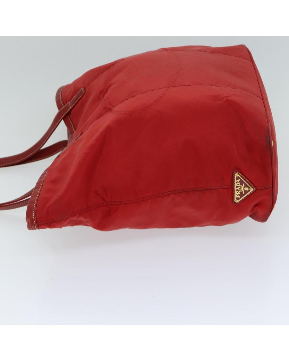 Red Nylon Prada Tote