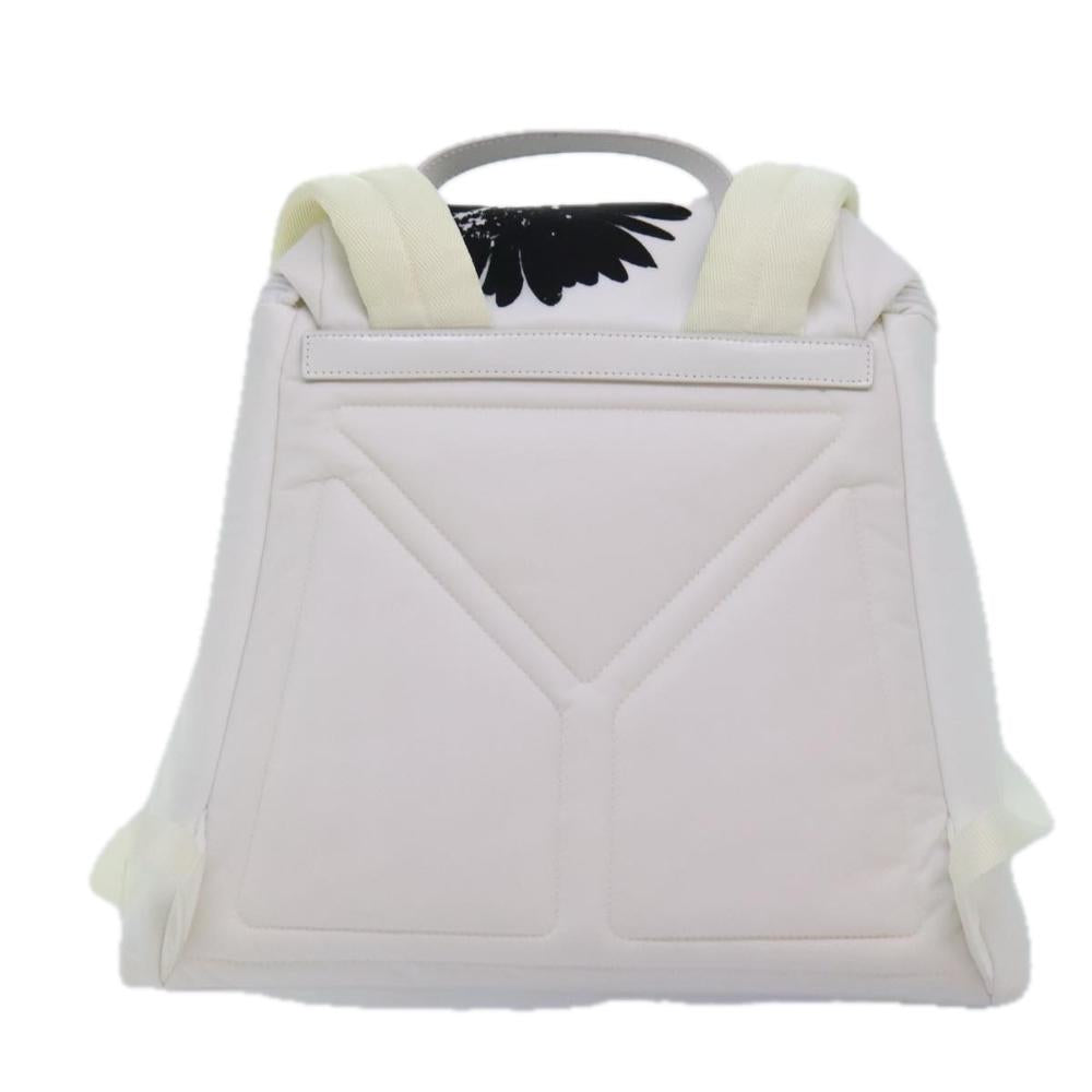 White Fabric Prada Backpack