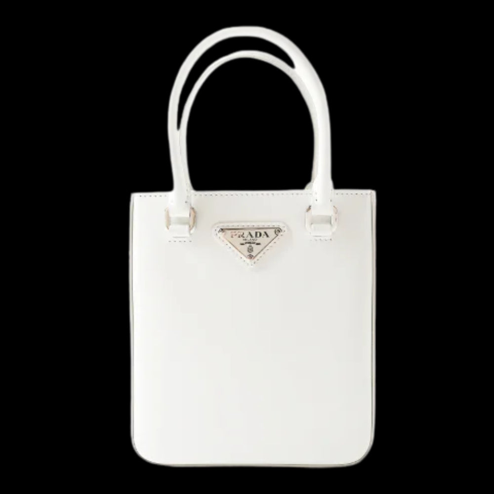 White Leather Prada Handbag