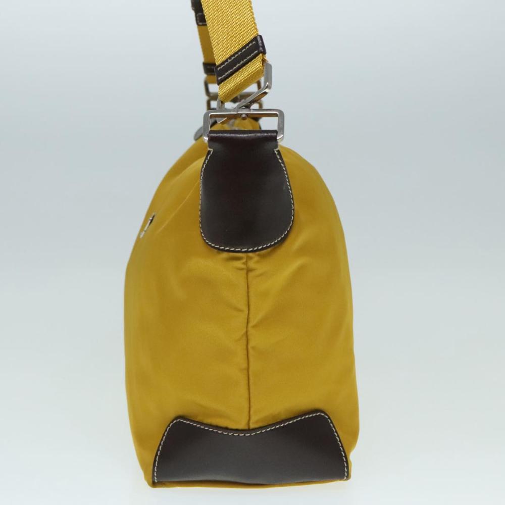 Yellow Canvas Prada Shoulder Bag