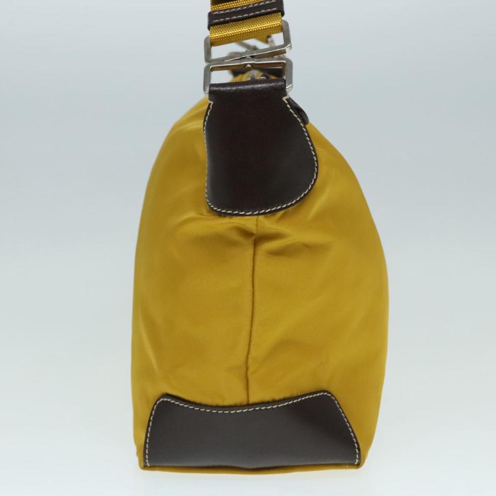 Yellow Canvas Prada Shoulder Bag