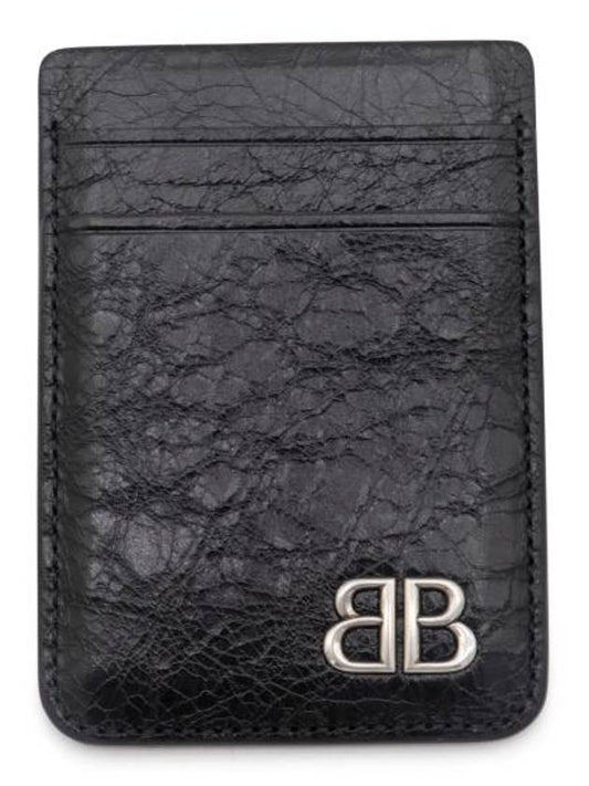 Balenciaga Monaco Magnet Card Wallet Black