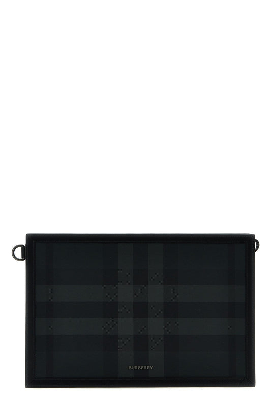 Burberry Men Check Clutch