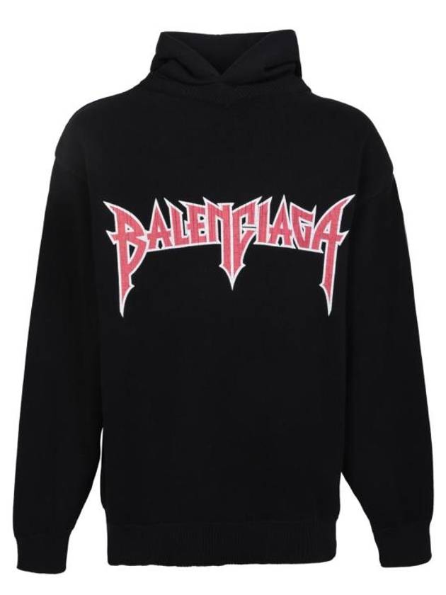 Balenciaga Logo Hoodie Black