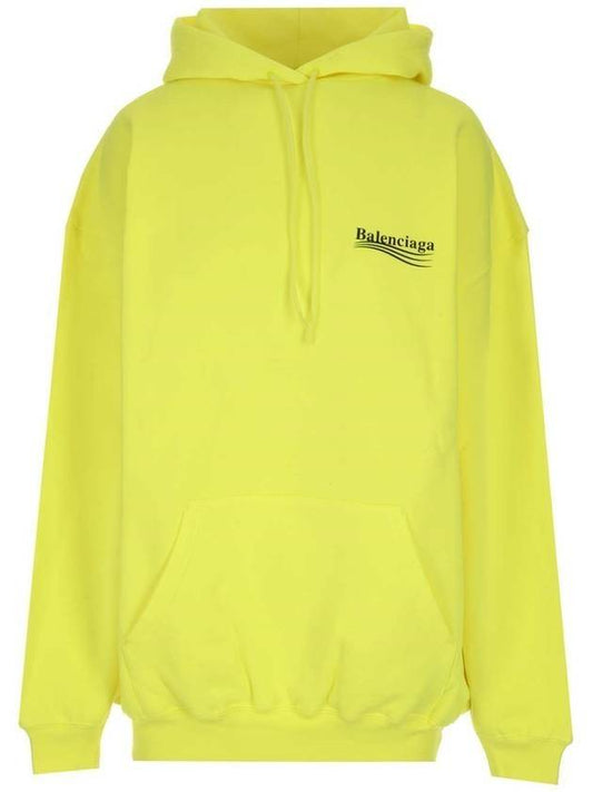 Balenciaga Wave Logo Hoodie Sweatshirt Neon Yellow