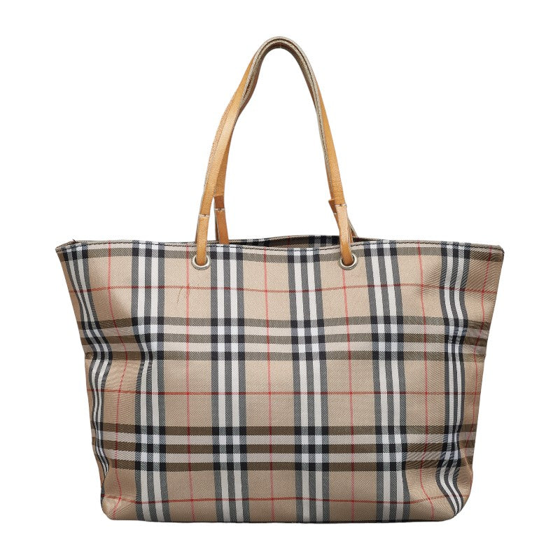 Burberry Nova Check Tortoise Shoulder Bag Beige Nylon Leather  Burberry