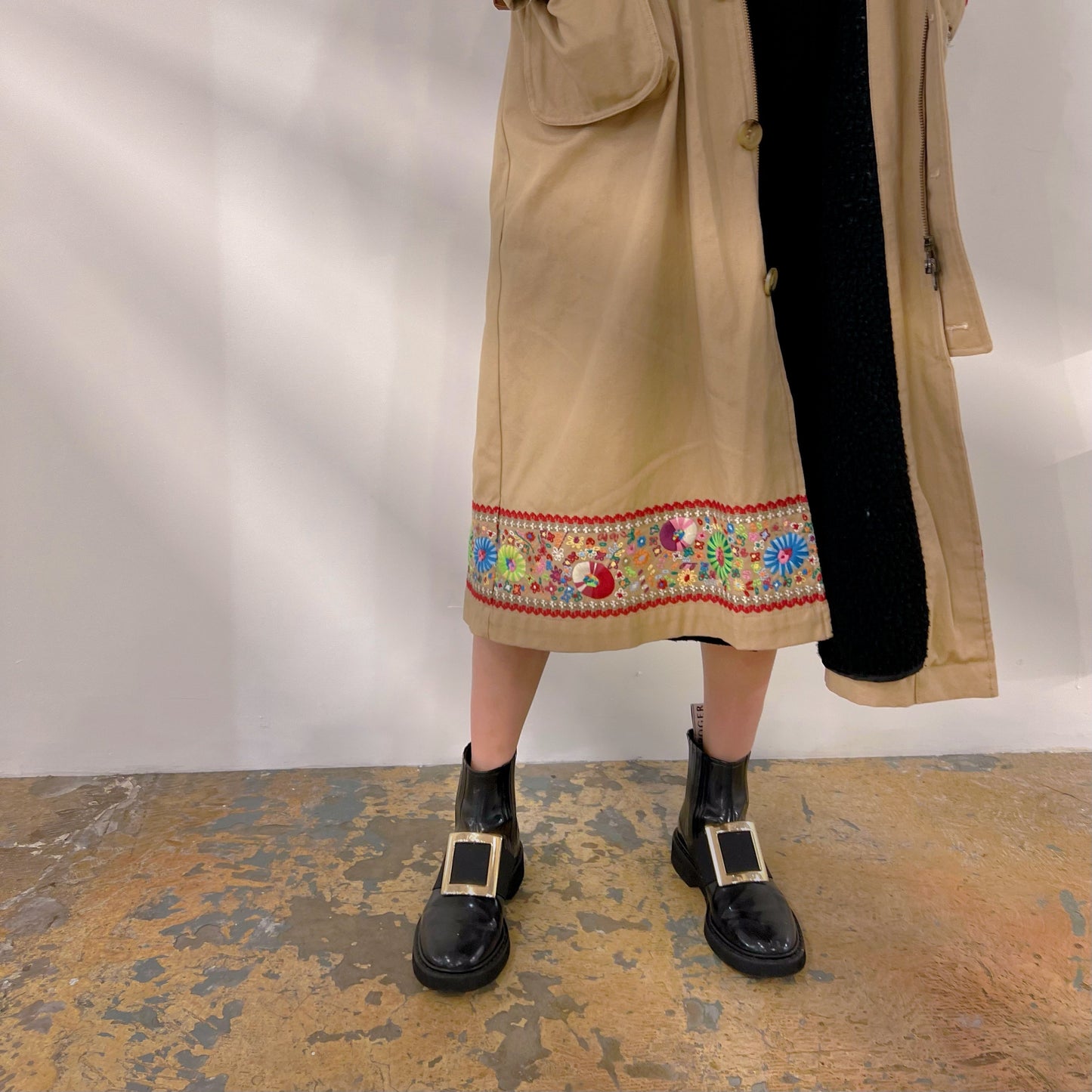 Red Valentino embroidery long coat TWS