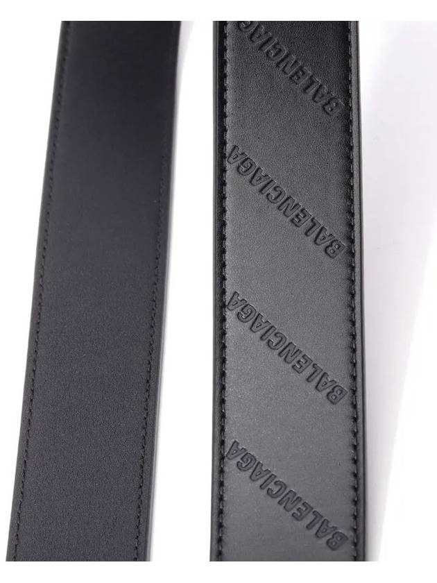 Balenciaga BB Logo Leather Belt Black