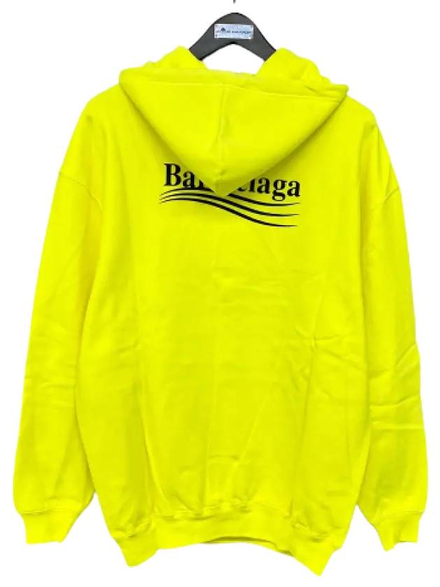 Balenciaga Wave Logo Hoodie Sweatshirt Neon Yellow