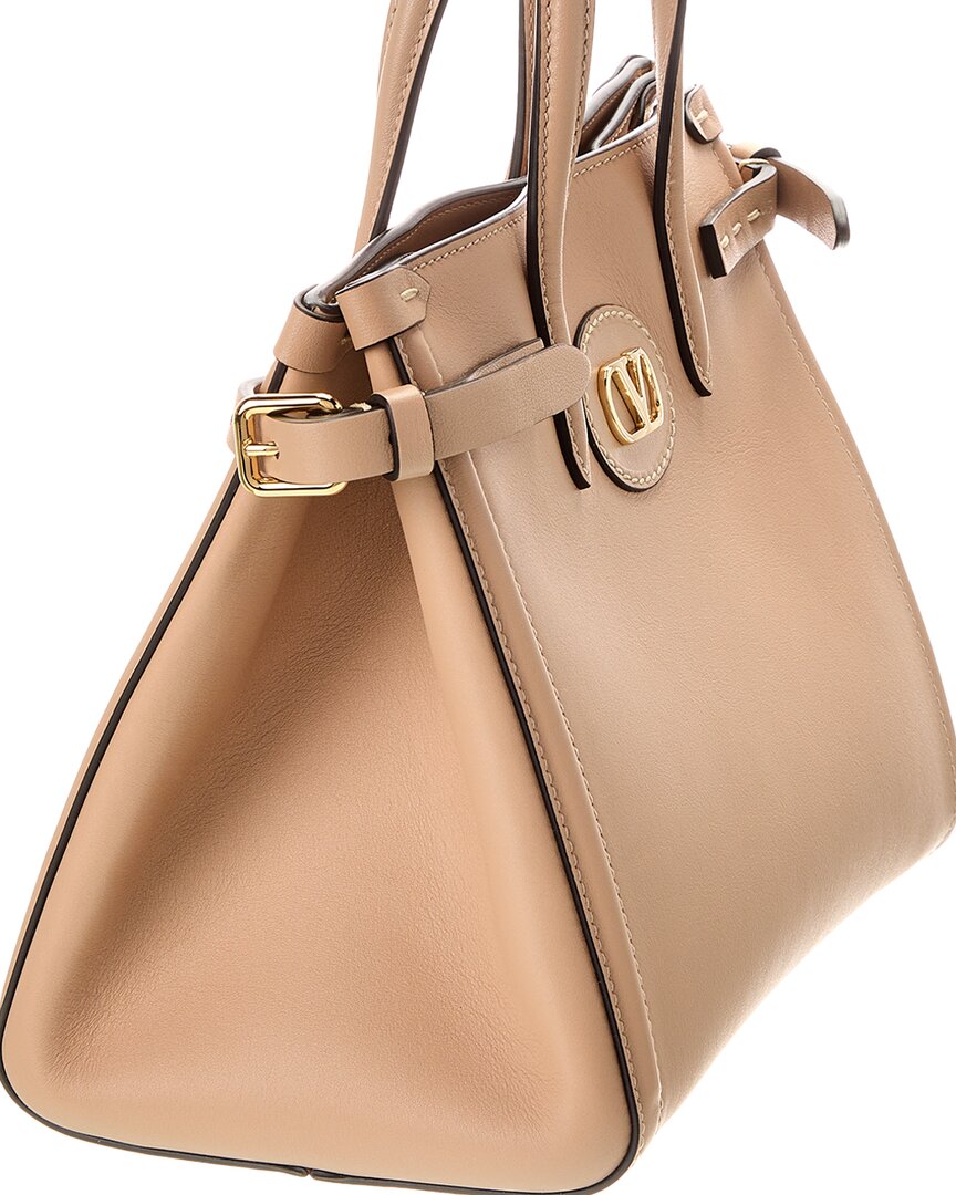 Valentino Vlogo Small Leather Tote