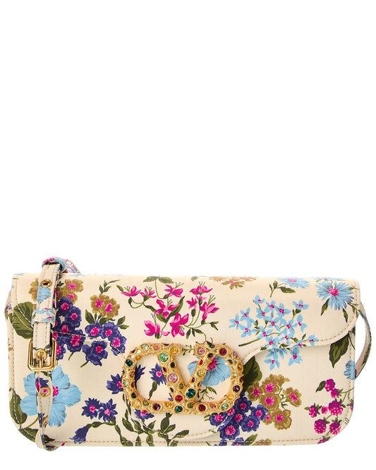 Valentino Vlogo Grosgrain Shoulder Bag ONE SIZE White