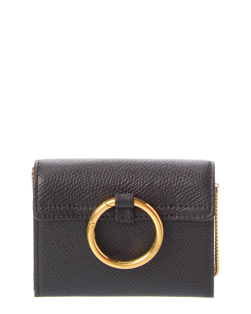 Valentino Vlogo Leather Card Holder