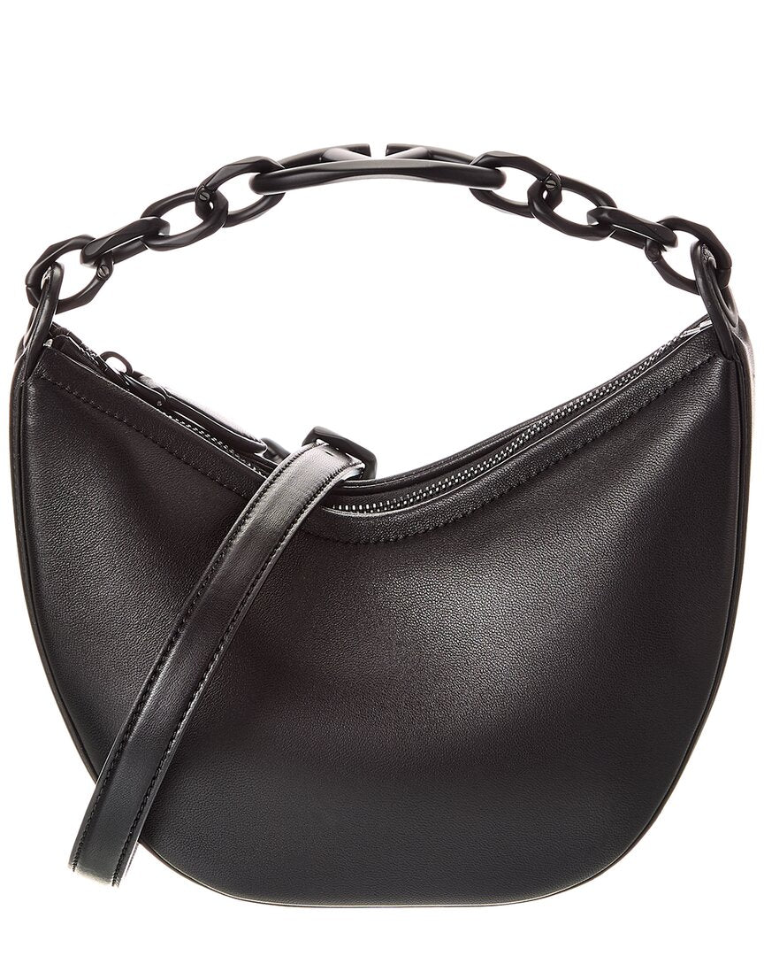 Valentino Vlogo Moon Mini Leather Hobo Bag ONE SIZE Black