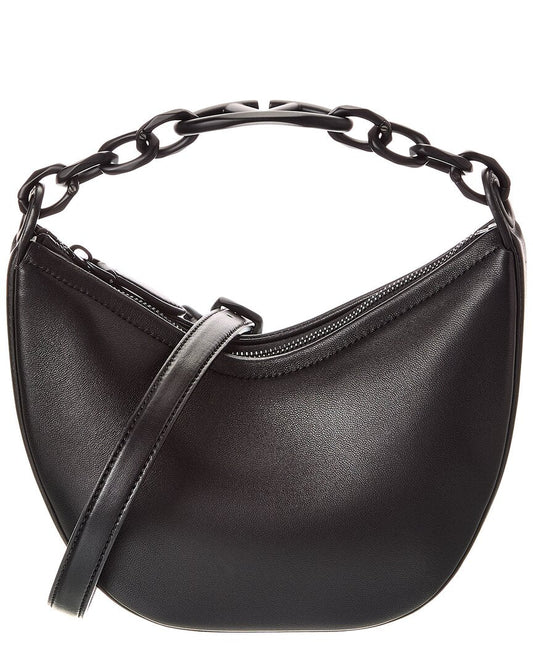 Valentino Vlogo Moon Mini Leather Hobo Bag ONE SIZE Black