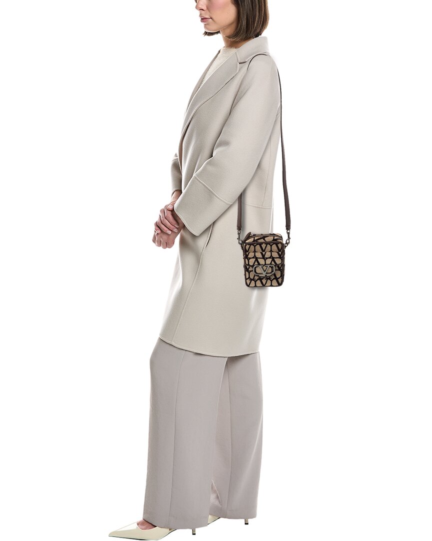 Valentino Vlogo Loco Mini Toile Iconographe Canvas & Leather Shoulder Bag