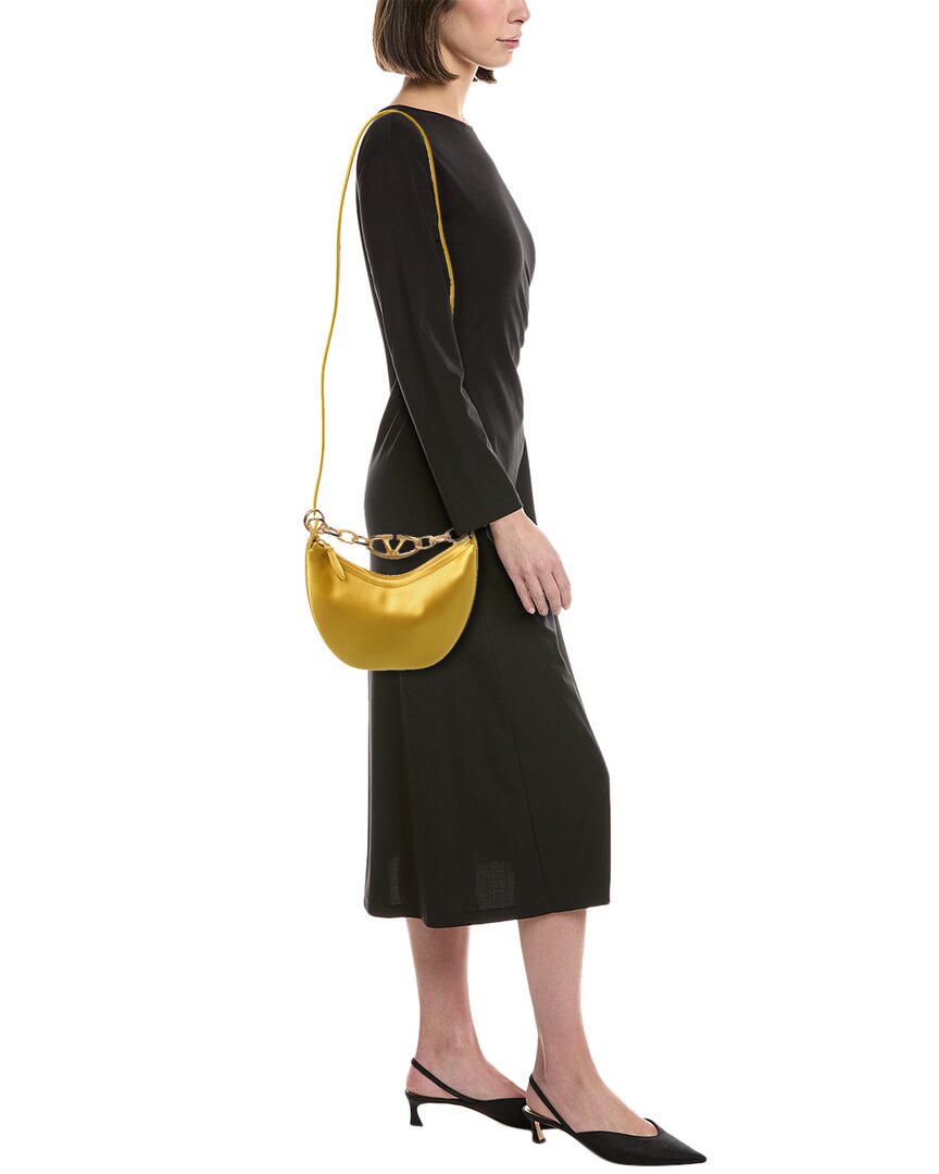 Valentino Vlogo Mini Satin Hobo Bag