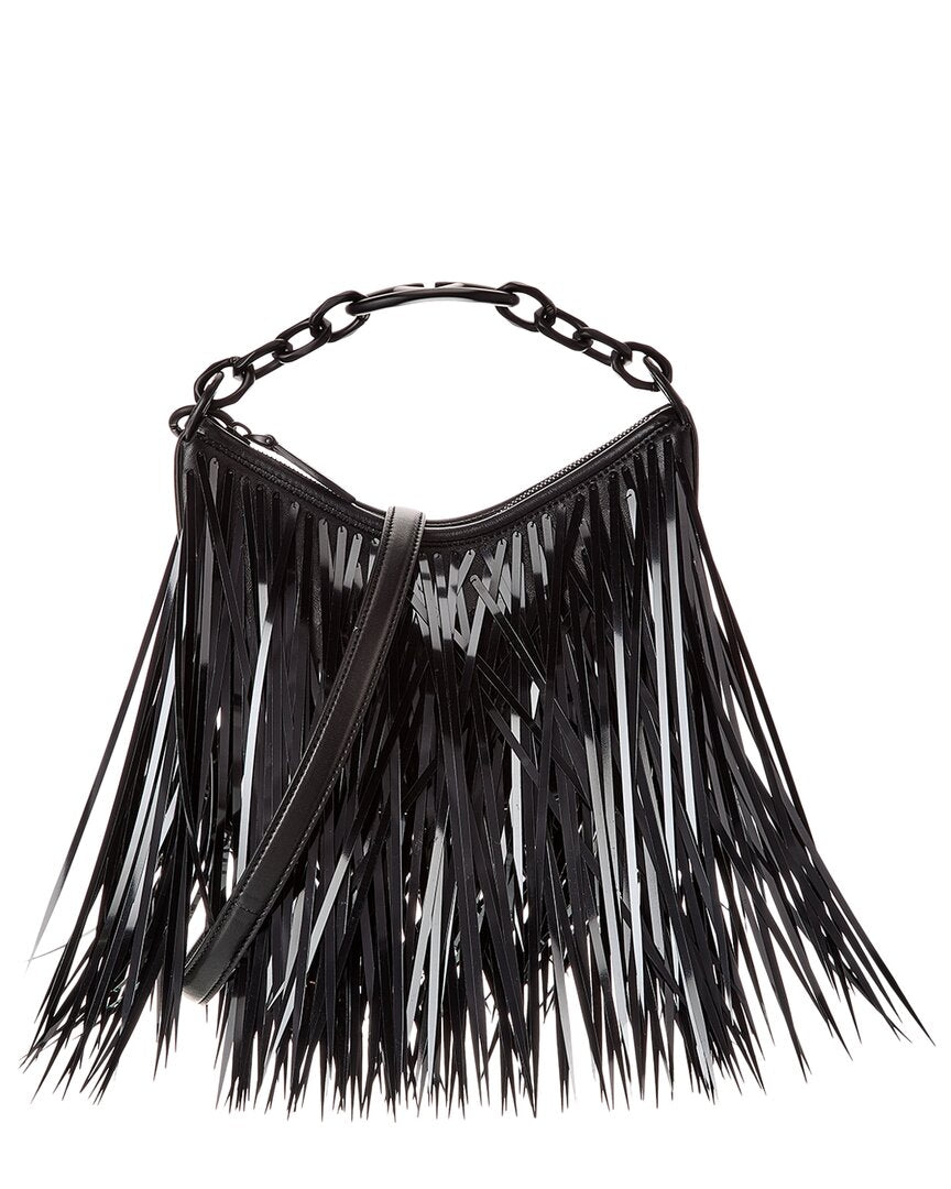 Valentino Vlogo Moon Mini Leather Hobo Bag ONE SIZE Black