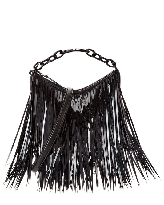 Valentino Vlogo Moon Mini Leather Hobo Bag ONE SIZE Black