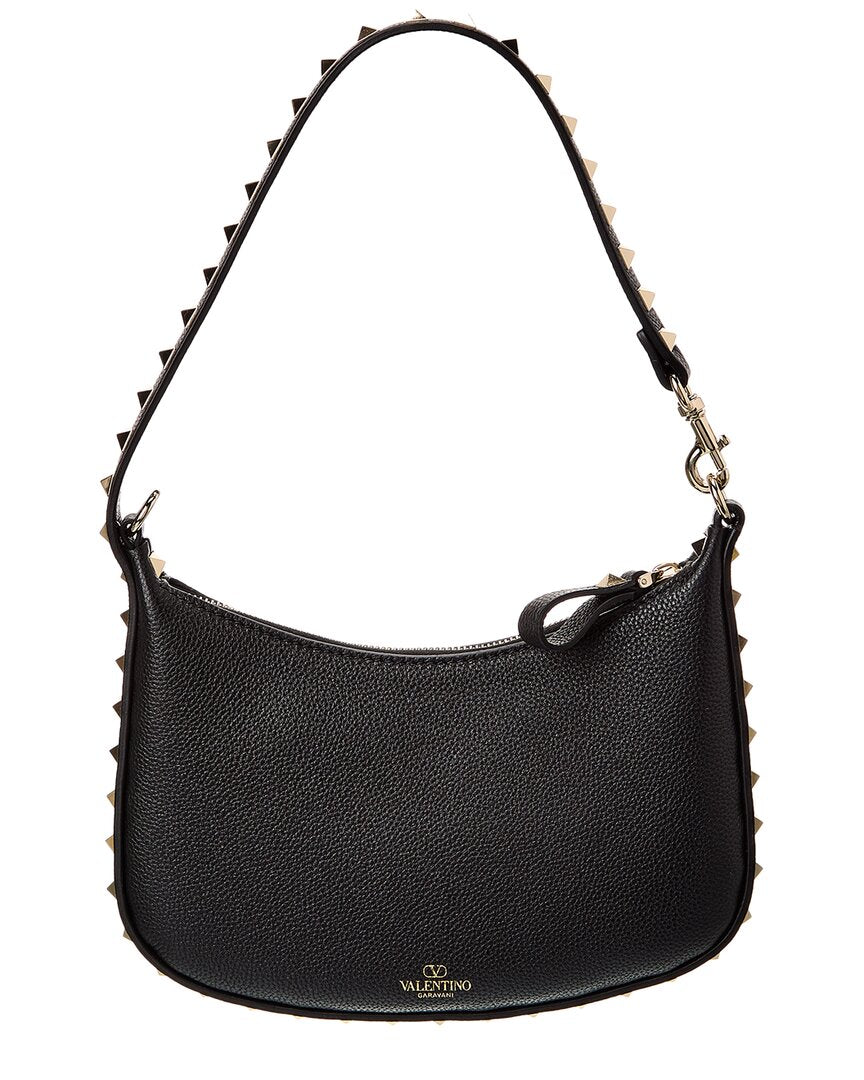 Valentino Mini Rockstud Leather Hobo Bag