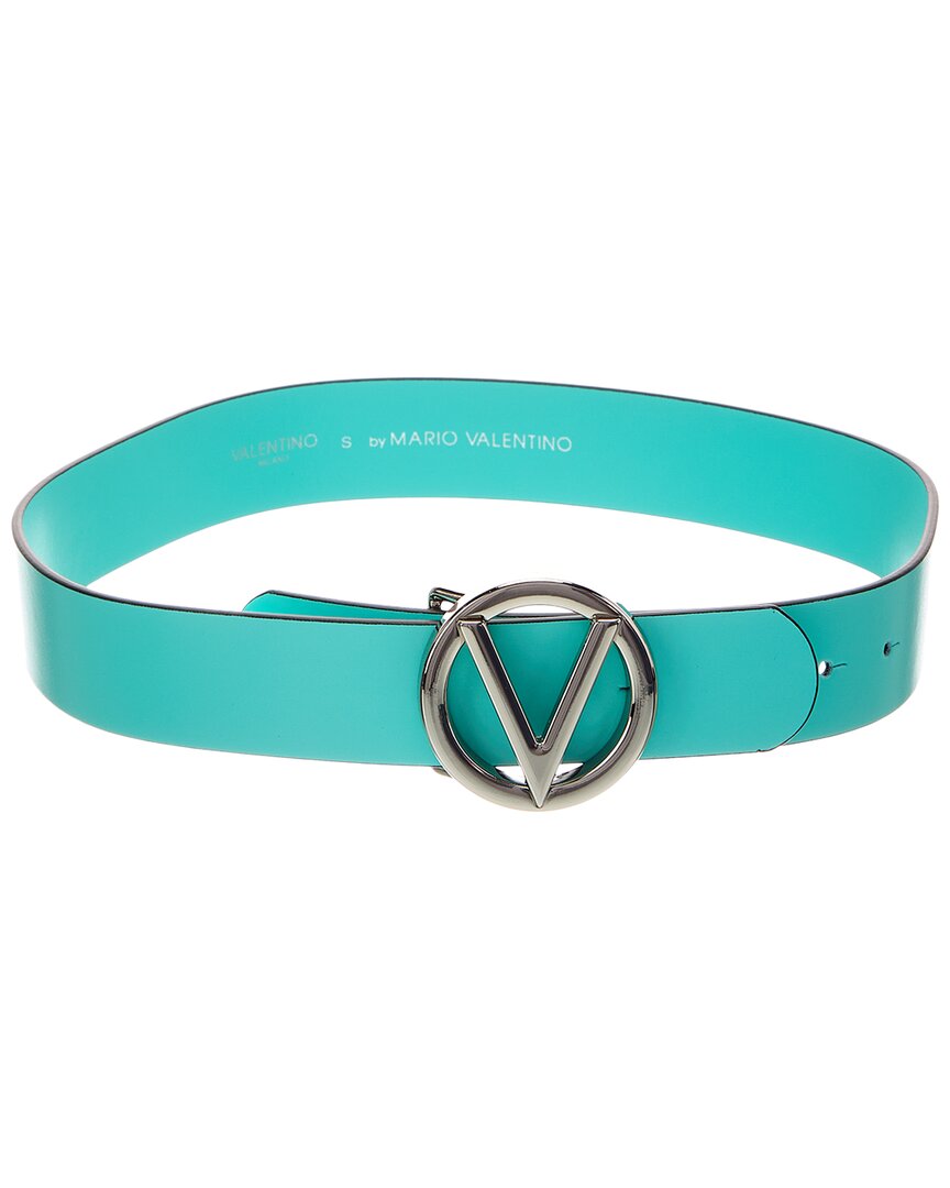 Valentino By Mario Valentino Giusy Leather Belt Green