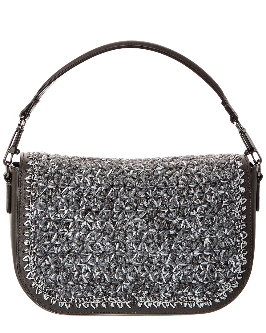 Valentino Alltime Wool & Leather Shoulder Bag