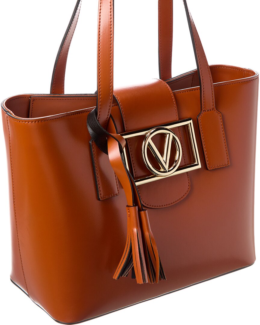 Valentino By Mario Valentino Delphine Super V Leather Tote