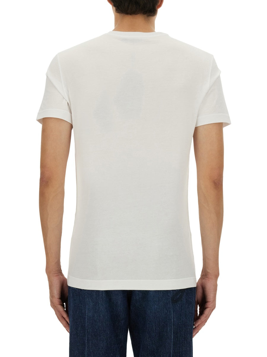 Dolce & Gabbana Men Cotton T-Shirt With Print