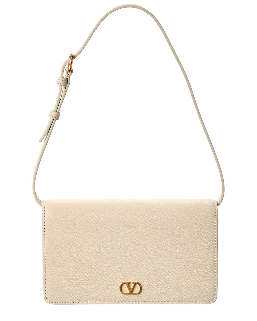 Valentino Vlogo Signature Mini Leather Shoulder Bag ONE SIZE White