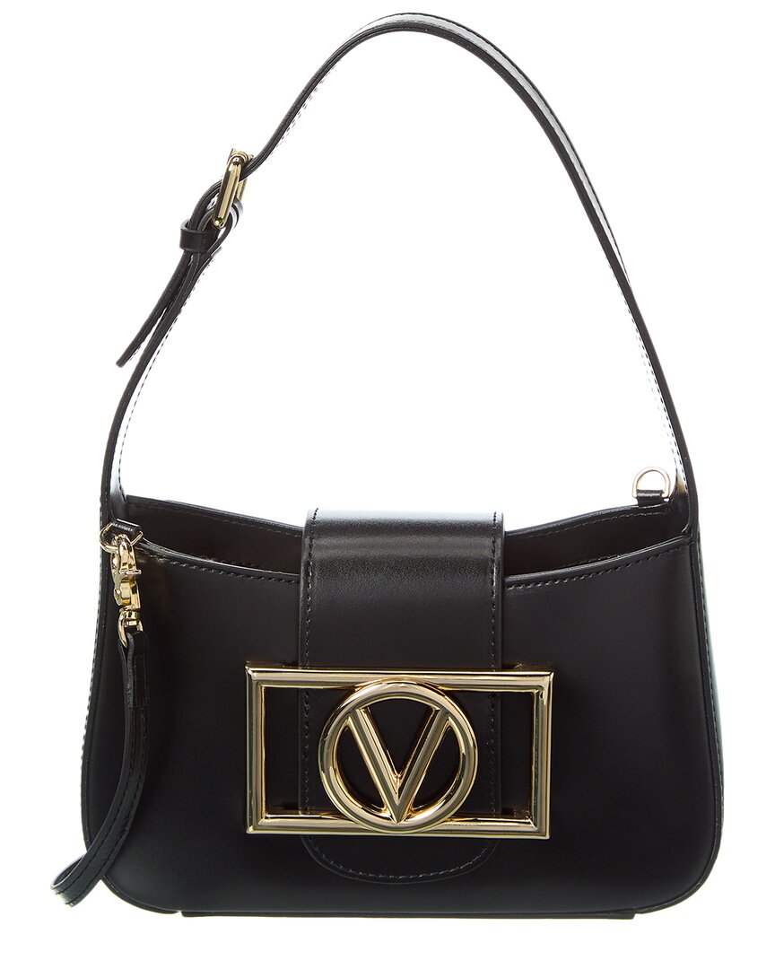 Valentino By Mario Valentino Kai Super V Leather Crossbody ONE SIZE Black