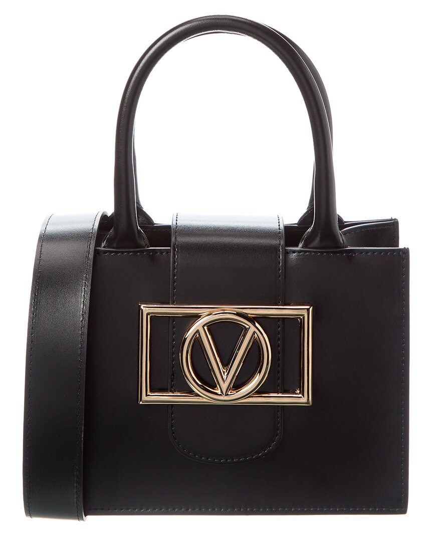 Valentino By Mario Valentino Aimee Super V Leather Tote ONE SIZE Black