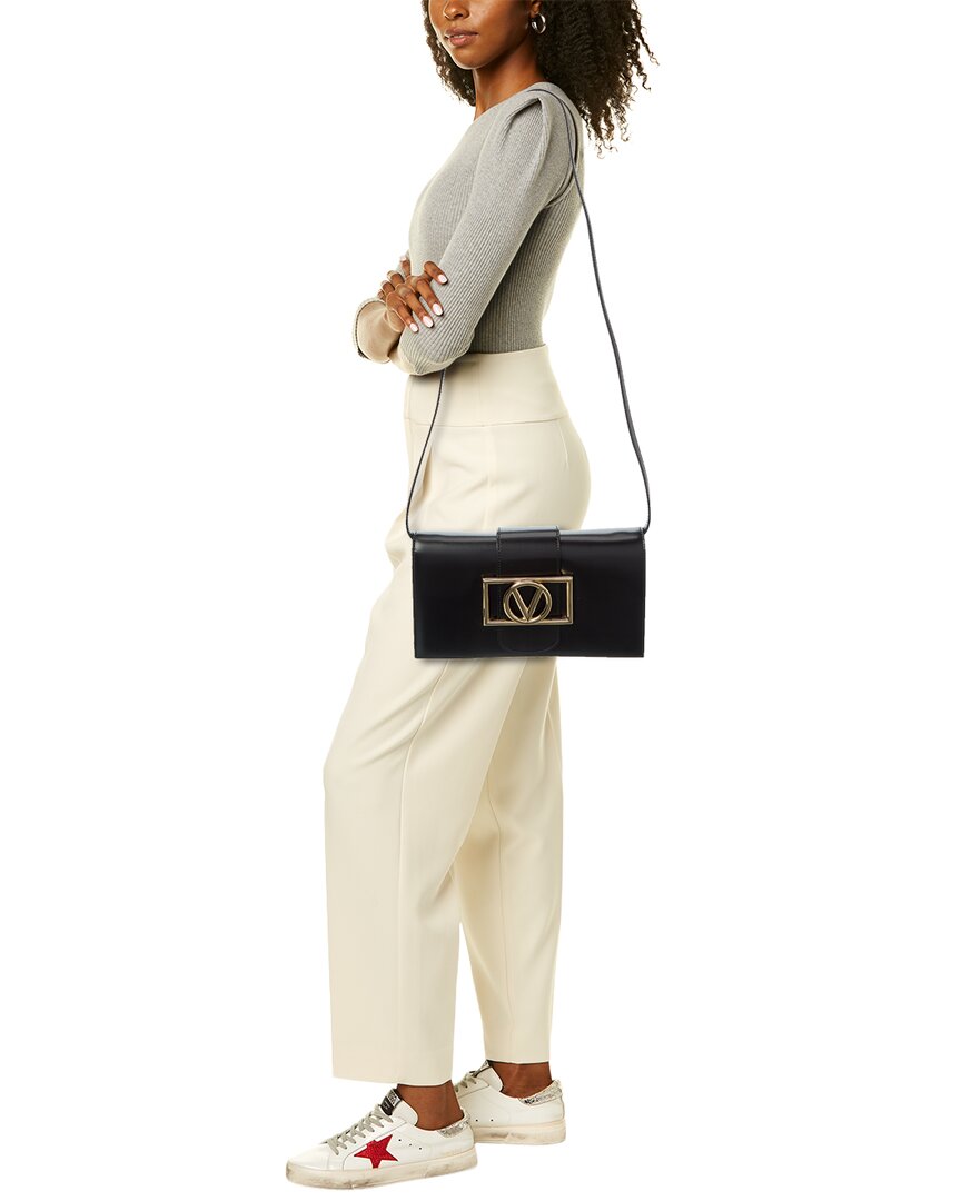 Valentino By Mario Valentino Cady Super V Leather Shoulder Bag