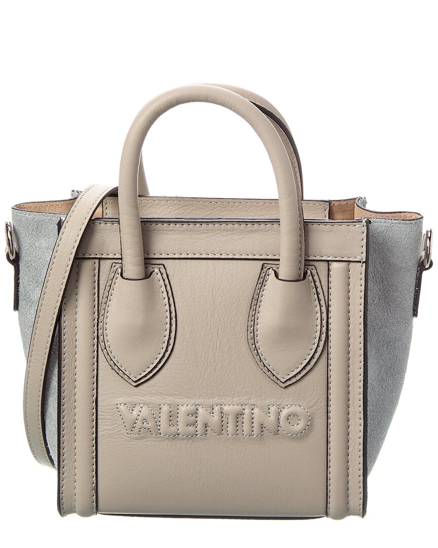 Valentino By Mario Valentino Eva Embossed Leather Tote ONE SIZE Grey Multi