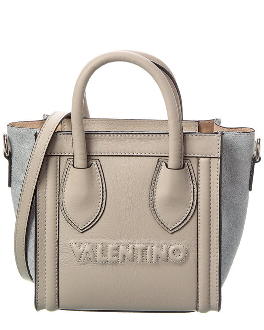 Valentino By Mario Valentino Eva Embossed Leather Tote ONE SIZE Grey Multi