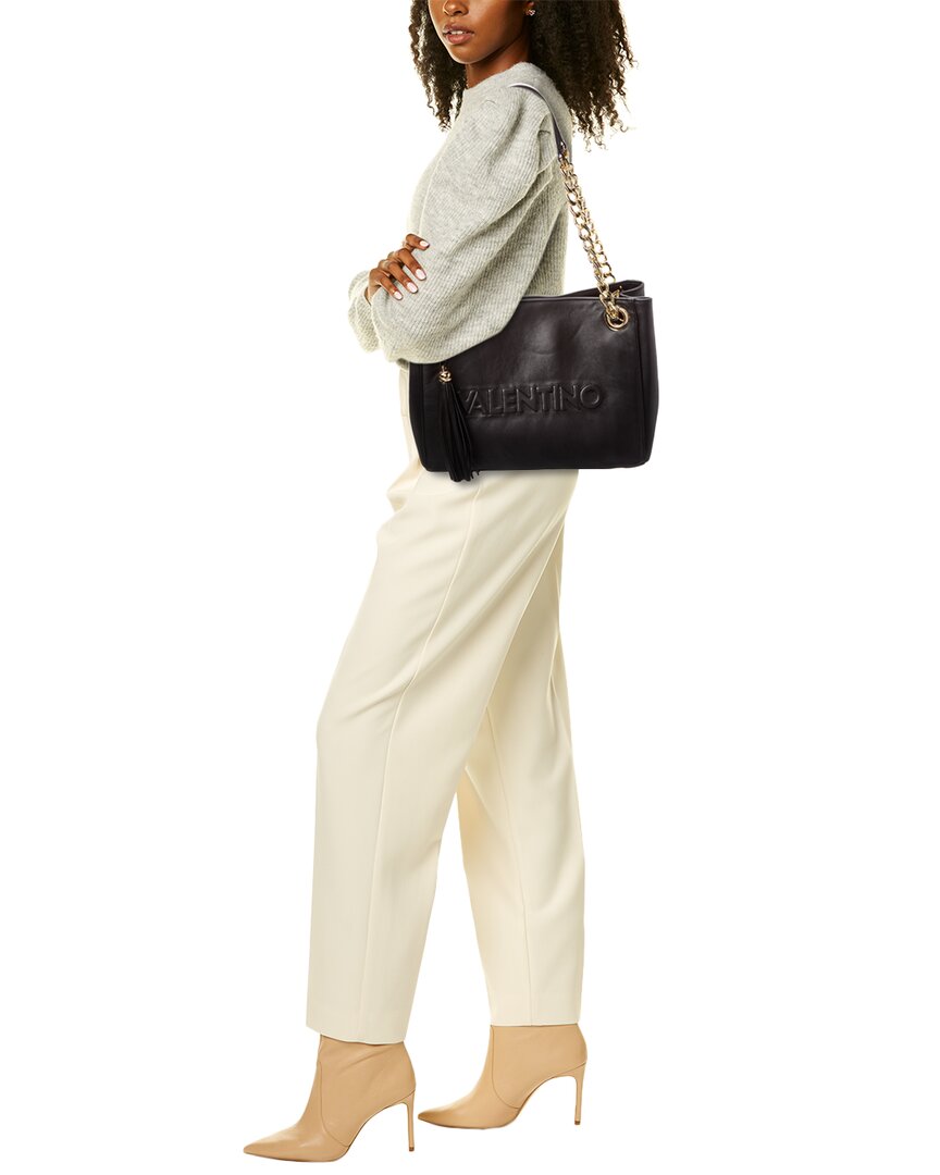 Valentino By Mario Valentino Luisa Embossed Leather Shoulder Bag
