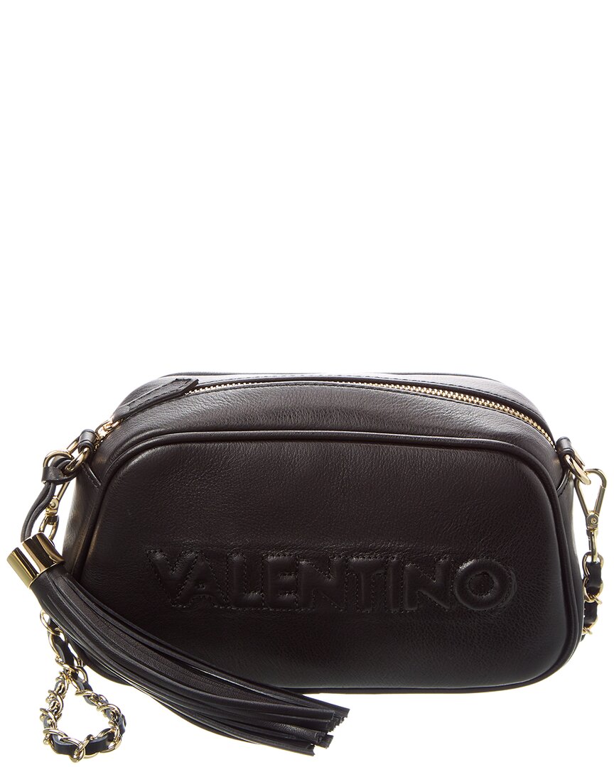 Valentino By Mario Valentino Bella Embossed Leather Crossbody ONE SIZE Black