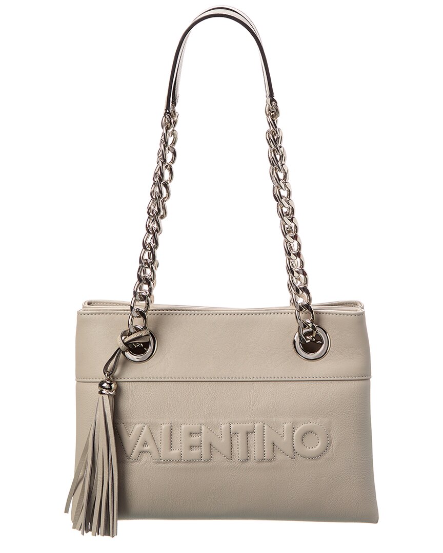 Valentino By Mario Valentino Kali Embossed Leather Shoulder Bag ONE SIZE Grey Multi