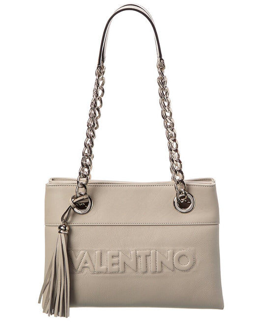 Valentino By Mario Valentino Kali Embossed Leather Shoulder Bag ONE SIZE Grey Multi