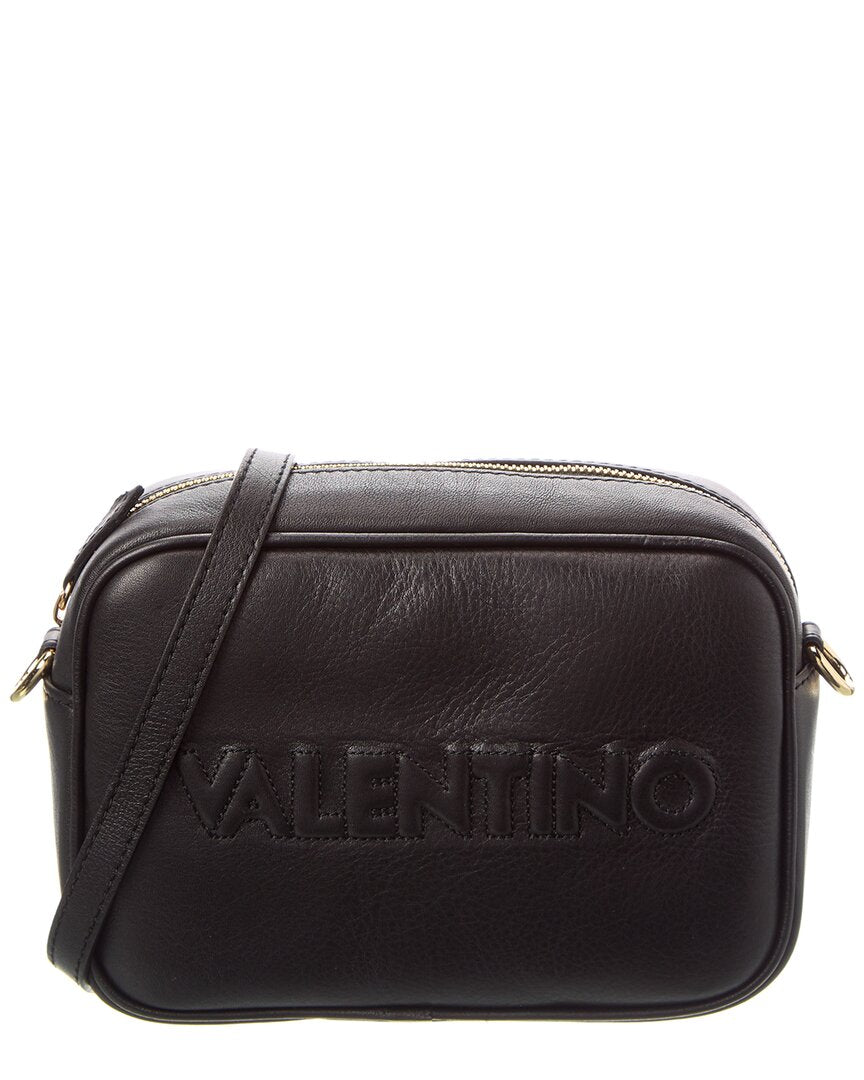 Valentino By Mario Valentino Mia Embossed Leather Crossbody ONE SIZE Black