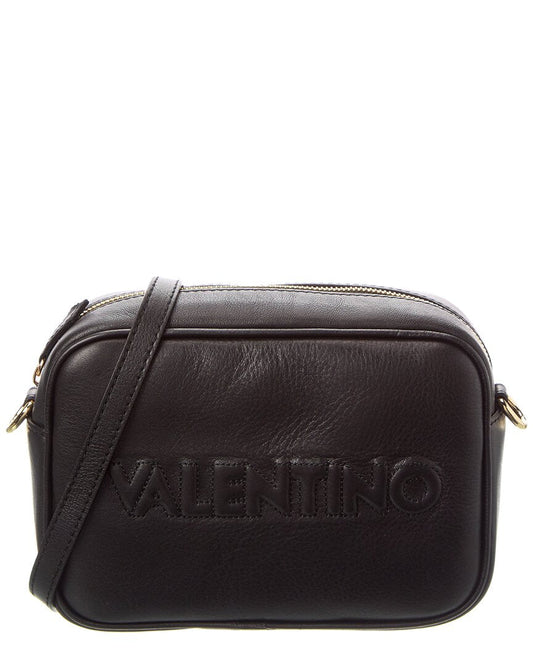 Valentino By Mario Valentino Mia Embossed Leather Crossbody ONE SIZE Black