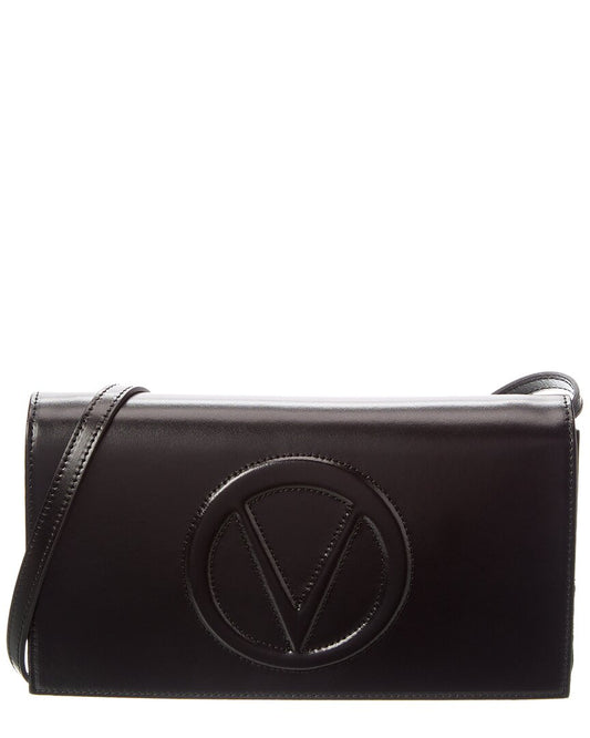 Valentino By Mario Valentino Lena Broderie Leather Crossbody ONE SIZE Black