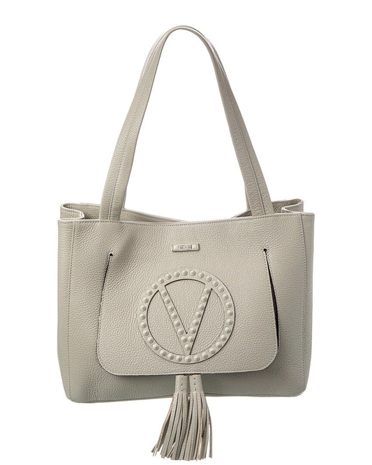 Valentino By Mario Valentino Estelle Rock Leather Tote ONE SIZE Grey Multi