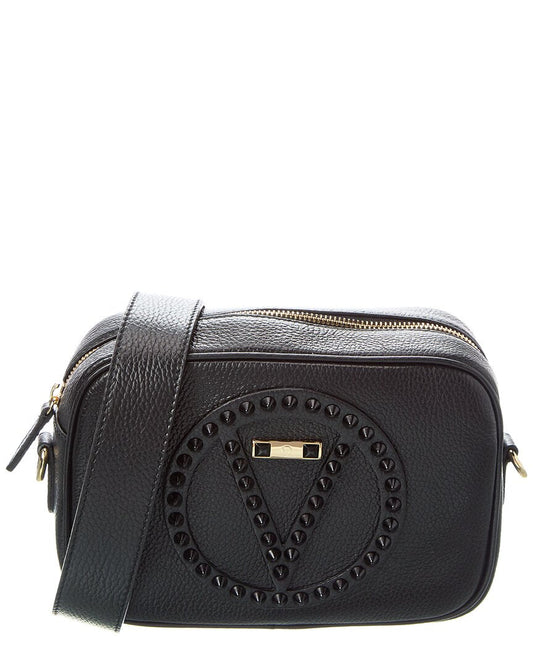 Valentino By Mario Valentino Mia Rock Leather Crossbody ONE SIZE Black