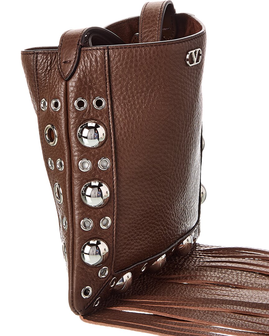 Valentino Vlogo Leather Shoulder Bag