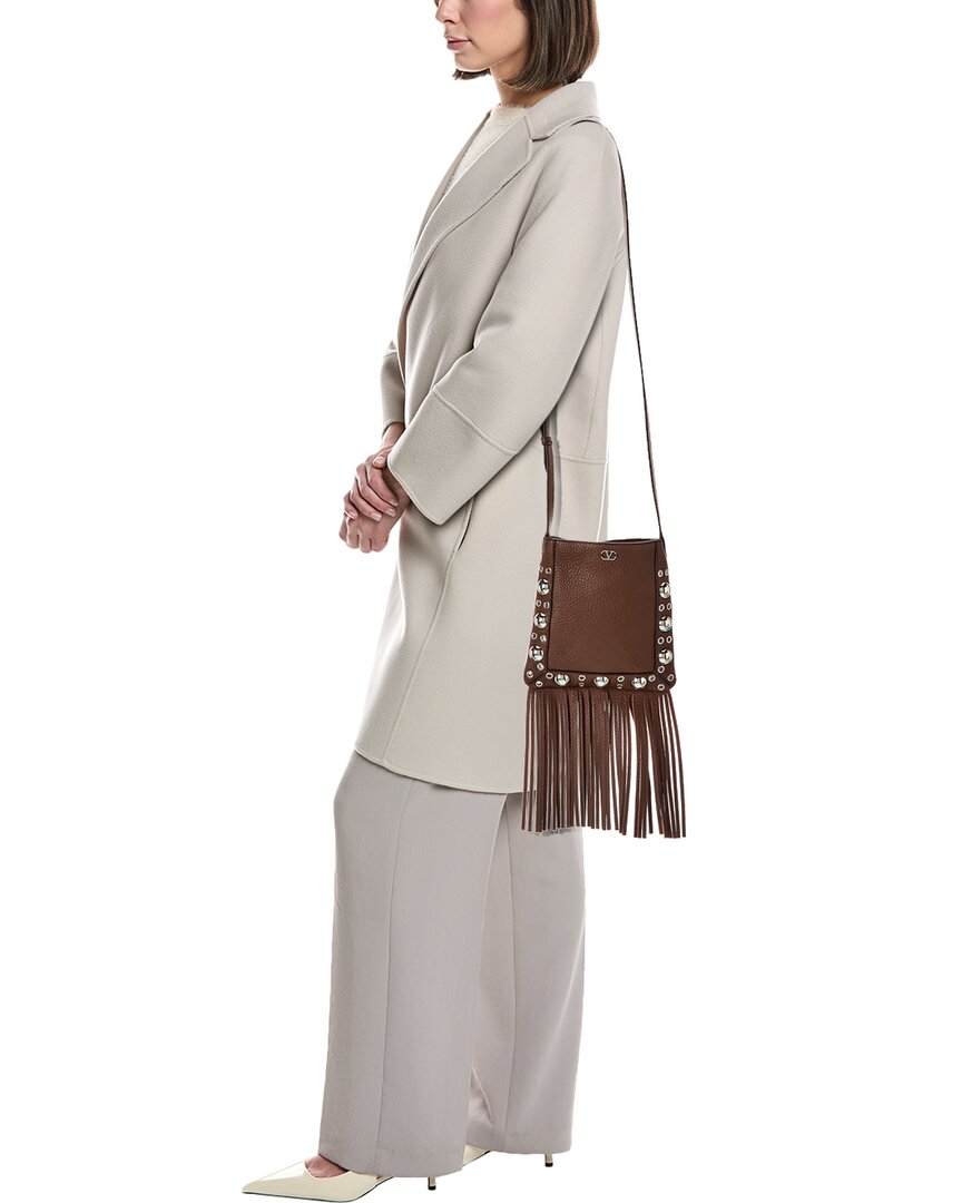 Valentino Vlogo Leather Shoulder Bag