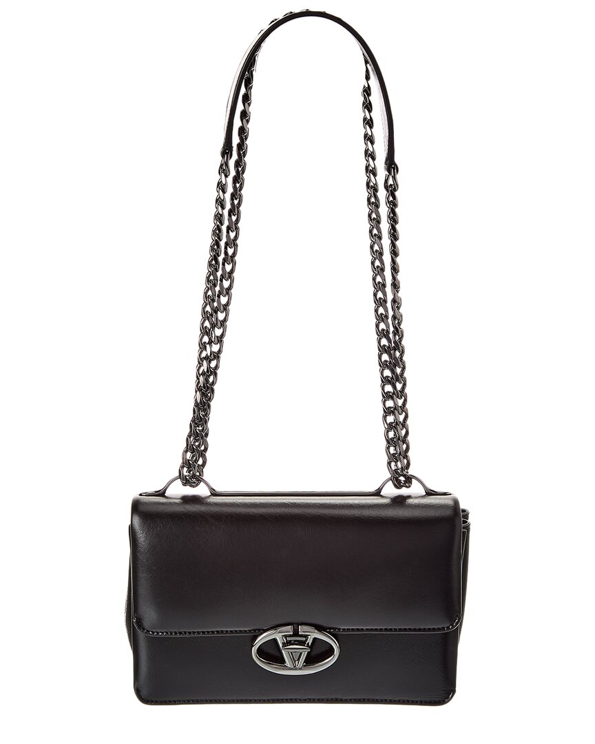 Valentino Vlogo Signature Leather Shoulder Bag ONE SIZE Black