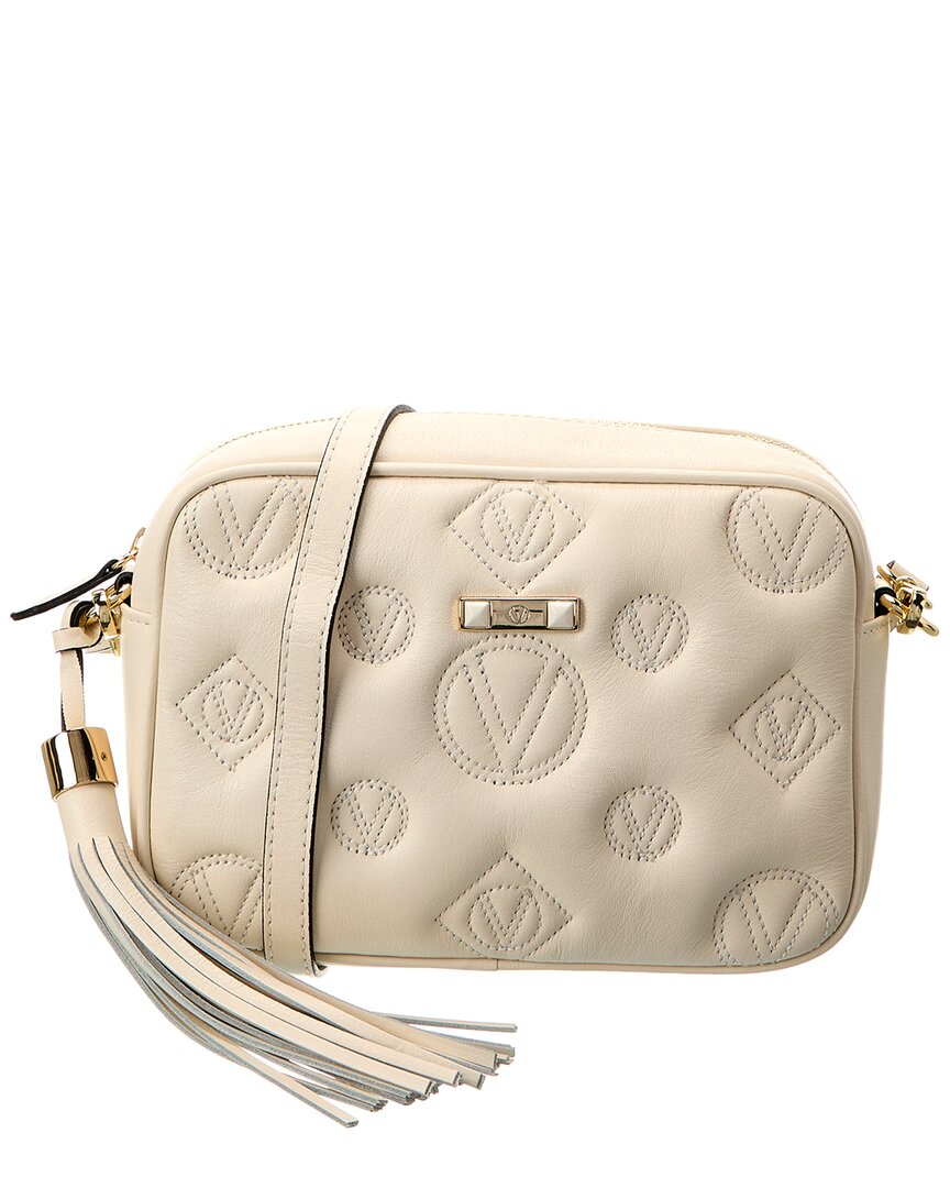 Valentino By Mario Valentino Leather Crossbody Medium White