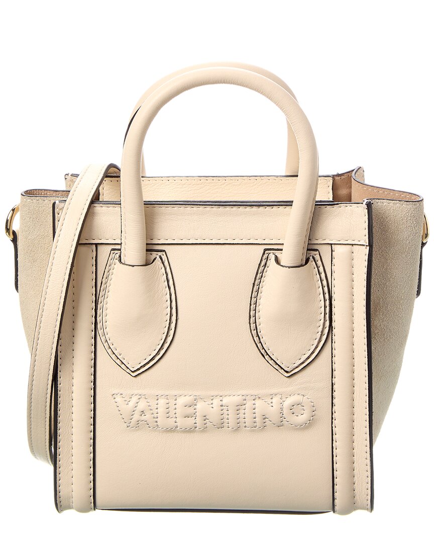 Valentino By Mario Valentino Eva Embossed Leather Tote ONE SIZE White