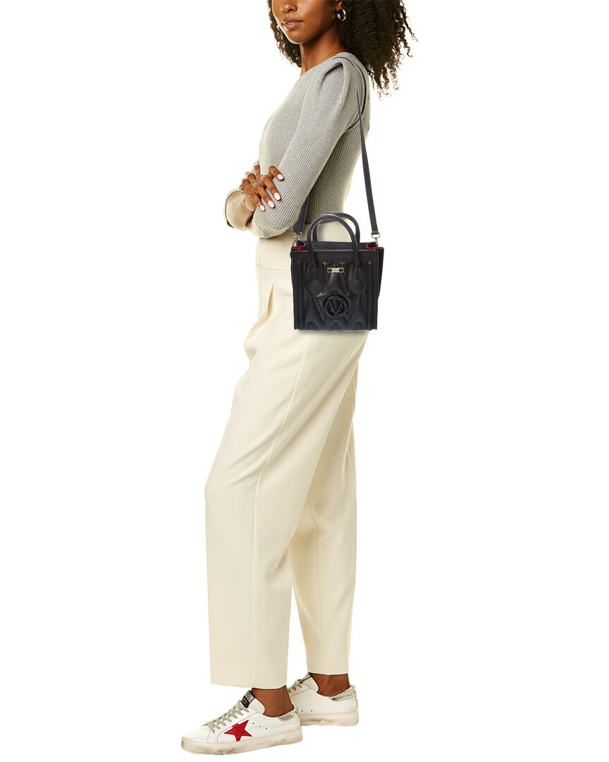 Valentino By Mario Valentino Eva Diamond Leather Tote