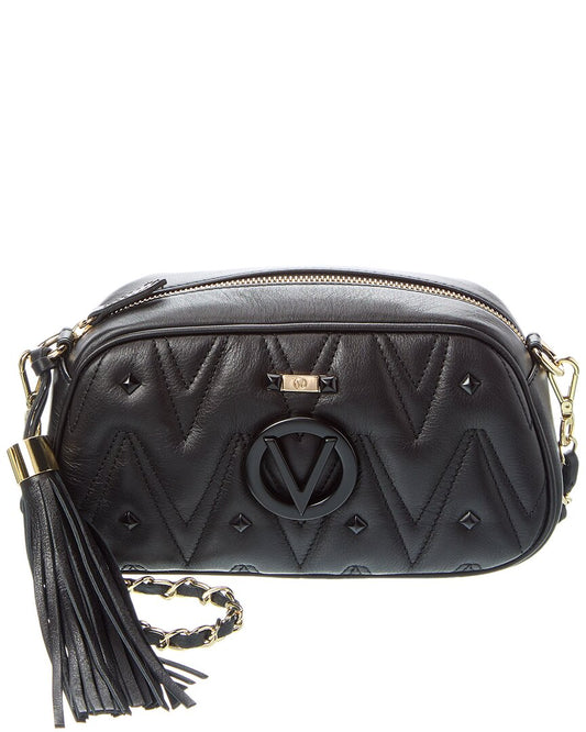 Valentino By Mario Valentino Bella Diamond Leather Crossbody ONE SIZE Black